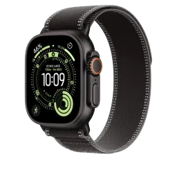 Apple Polyester, Spandex, Nylon & Black Titanium Trail Loop for Apple (44mm / 45mm / 46mm / 49mm, S/M) (Ultra-Thin, Black & Charcoal) image 3