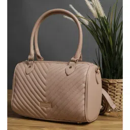 Van Heusen Women Beige Solid Casual Handbag With Detachable Strap image 1