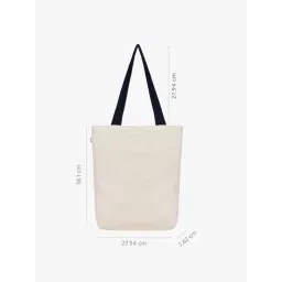 EcoRight White Cute Animals Canvas Tote Bag with Zip image 3