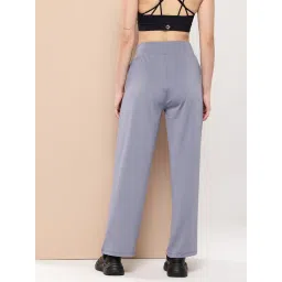 Alcis Women Grey Straight High-Rise Waist Track Pant image 3