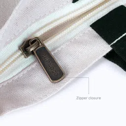 EcoRight White Cute Animals Canvas Tote Bag with Zip image 4