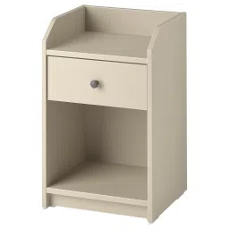 ikea hauga Bedside table, beige, 40x36 cm image 1