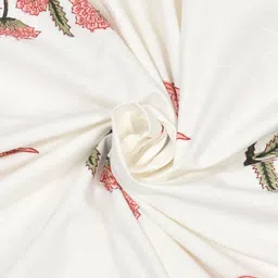 BLOCKS OF INDIA Pink & White Printed 210 TC Cotton King Bedsheet Set 2.28 m x 2.74 m image 2