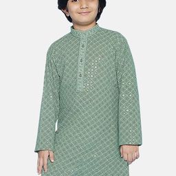 SG YUVRAJ Boys Embroidered Chikankari Kurta-picture-16