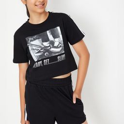 max Girls Printed Short Sleeves Pure Cotton T-shirt With Shorts-picture-42