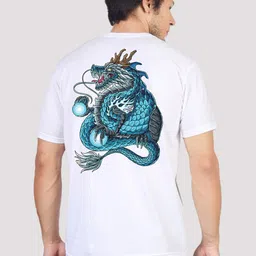 Greylongg Men Graphic Printed Round Neck Cotton T-shirt image 4