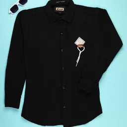 V-Mart Boys Spread Collar Patchwork Cotton Casual Shirt-picture-15