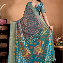 Okom Woven Design Silk Blend Saree image 5