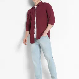 AMERICAN EAGLE OUTFITTERS Relaxed Fit Spread Collar Pure Cotton Casual Shirt image 4