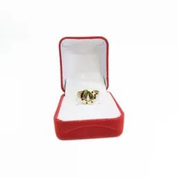 R G MART Unisex Ashtadhatu Shivling Shank 7 Stone Yantra Gold-Plated Brass Finger Ring-picture-39