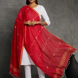 ArtEastri Woven Design Dupatta with Thread Work image 1