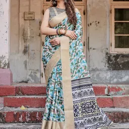 ALMAARI FASHION Printed Zari Pure Silk Banarasi Saree image 4