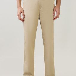 ColorPlus Men Comfort Mid-Rise Slim Fit Cotton Flat-Front Formal Trousers-picture-14