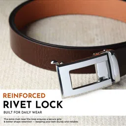 Provogue Men Textured Leather Formal Belt image 5