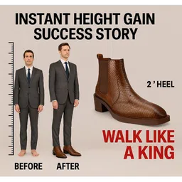 Bxxy Men Height Increasing Textured Formal Chelsea Boots image 3