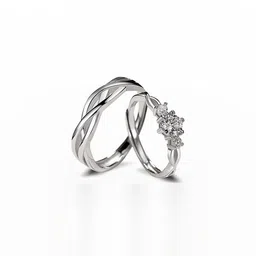 J.S ENTERPRISES Unisex Set of 2 Stainless Steel Finger Rings-image-31