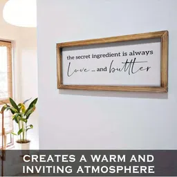 BS AMOR Brown & White Typography Printed Photo Frame Kitchen Wall Decor image 2