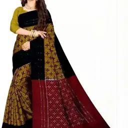 RIDDHIMAN FASHION Woven Design Handloom Sambalpuri Saree-image-86