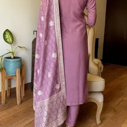 Moda Rapido Women Ethnic Motifs Embellished Cotton Kurta, Trouser & With Dupatta image 5