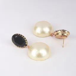 CORSICA Rose Gold Plated Pearls Beaded Circular Shaped Drop Earrings image 3