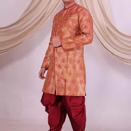 Desibutik Embroidered Mandarin Collar Sherwani image 4
