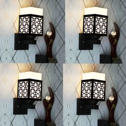 Gojeeva Black Wood Square Shaped Wall Lamp-picture-16
