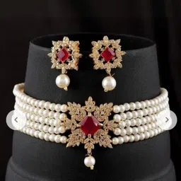 UNNATI JEWEL White Pearls Jewellery Set-picture-24