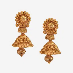 Kushal's Fashion Jewellery Gold-Plated Ethnic Antique Jewellery Set image 3