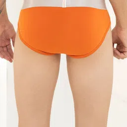 KOFFY Pack Of 2 Men Mid-Rise Underwear Rise Basic Briefs KOFFY_KI23_BLK_ORG_2PC image 5