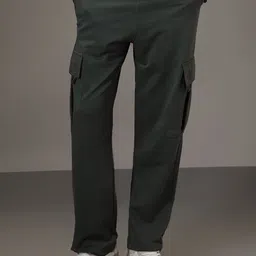 Banana Club Men Dark Olive Cargo Joggers Jeans-picture-3
