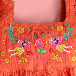 Cherry Crumble Girls Cotton Fit & Flare Dress image 4