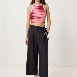 Happiness istanbul Women Pleated Parallel Trousers-image-70