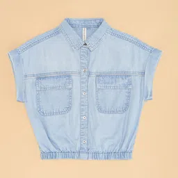 Pantaloons Junior Off-Shoulder Extended Sleeves Cotton Top image 2