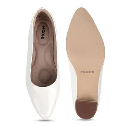 Mochi Women Pointed Toe Block Heels Pumps image 4