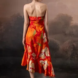 all about you Floral Print Halter Neck Ruffled A-Line Midi Dress image 2