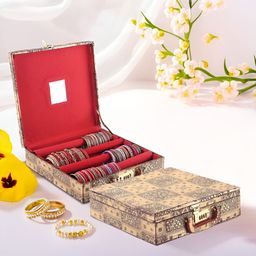 Aura Gold-Toned Set of 2 Regular Jewellery Organiser Organisers-image-24