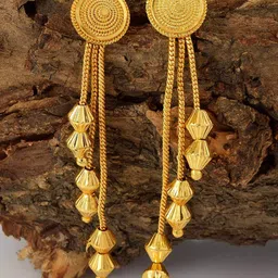 MEMOIR Gold Plated Contemporary Drop Earrings-image-43