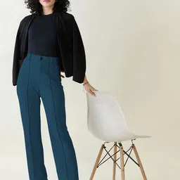 Dream Beauty Fashion Women Straight Fit High-Rise Easy Wash Pleated Trousers-picture-11