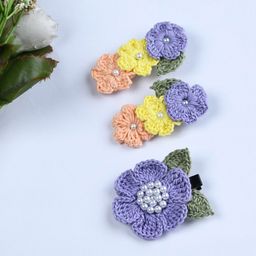 FUNKRAFTS Girls Set of 3 Embellished Alligator Hair Clip-picture-26