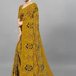 KANOODA Ethnic Motifs Printed Pure Georgette Saree-picture-10