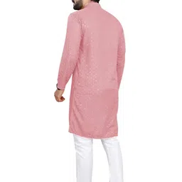 AWM Men Cotton Solid Straight Kurta image 2