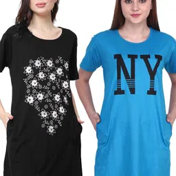 INNAYARA DIVIRTA Women 2 Printed Pockets 1 T-shirt-picture-10