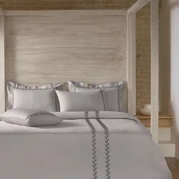 SANSAAR A DDECOR BRAND LIVE CONSCIOUSLY Ash Cotton 350 TC King Bedsheet Set-2.74mx2.74m-image-32