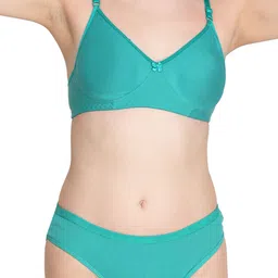 Liigne Pack Of 3 Women Everyday Padded Bra Pure Cotton Lingerie Set image 4