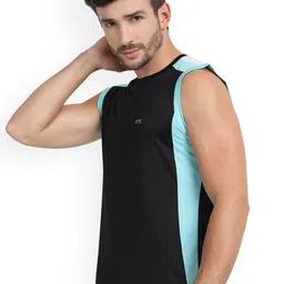 FTX Pack Of 4 Colourblocked Round Neck Sleeveless Dry-Fit Sports Vests image 2