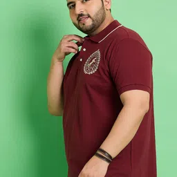 bigbanana Plus Size Sports Printed Cotton Polo Collar Bio Finish T-shirt image 5