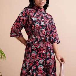 Tokyo Talkies Women Floral Printed Shirt Maxi Dress-picture-19