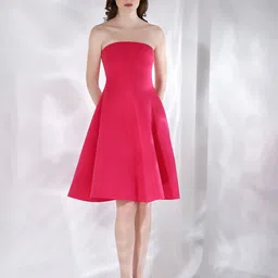 OZEQO Women Strapless Sleeveless Fit & Flare Dress-picture-15