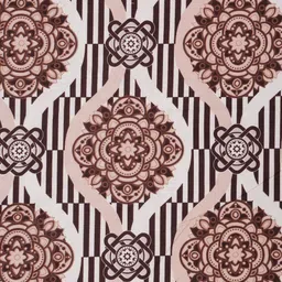 Nivasam Brown & White Geometric Printed 200 TC Double King Bedsheet Set-2.54 m X 2.28 m image 4