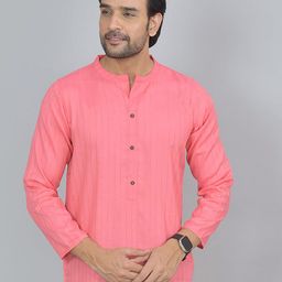 Anouk Rustic Men Self Design Cotton Short Kurta-picture-8